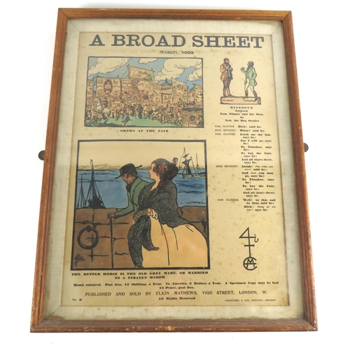 670 - Yeats (Jack B.) & others, A Broad Sheet, No. 3, March 1902, lg. printed & colour illust... 