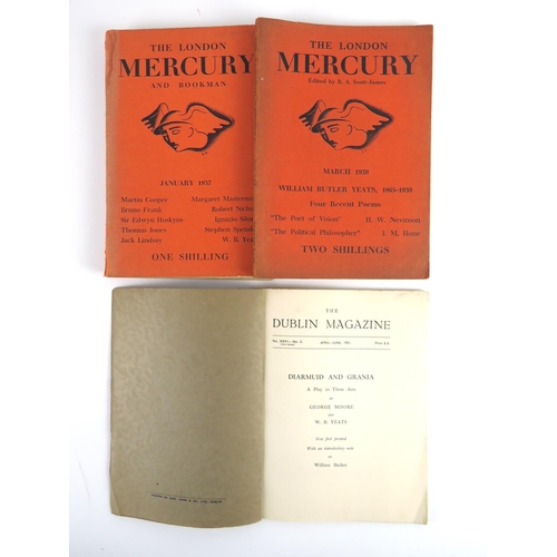 677 - [Yeats (W.B.)] Scott-James (R.A.)ed. The London Mercury and Bookman, Issues Nos. 207 & 233, Jan.... 