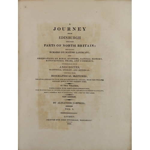 76 - Fine Sepia PlatesCampbell (Alex.) A Journey from Edinburgh through Parts of North Britain, 2 vo... 