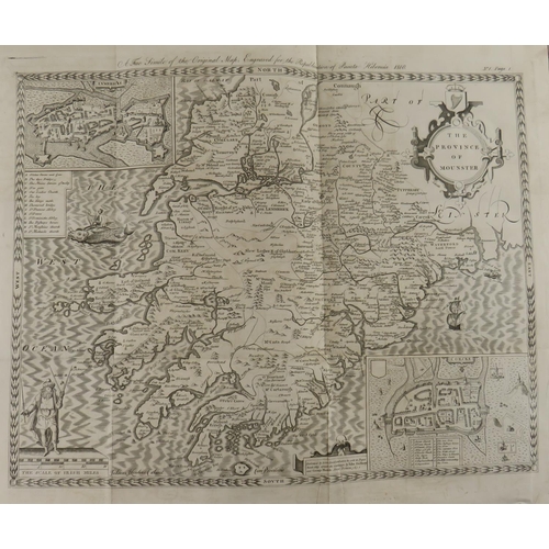 96 - Maps:  Stafford (Thos.) Pacata Hibernia, bound volume of maps, from 1810 Edition, lg. fold. Map of M... 