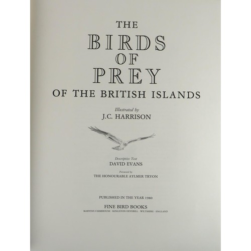 709 - Harrison (J.C.) The Birds of Prey of the British Islands, lg. atlas folio Wiltshire (Fine Bird Books... 