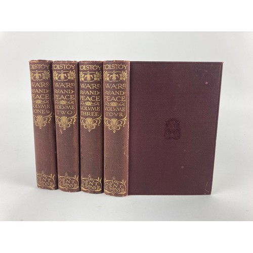 723 - Tolstoy (Count Lev. N.) War and Peace, 4 vols. Lond. (J.M. Dent & Co.) 1904. Frontis & each ... 