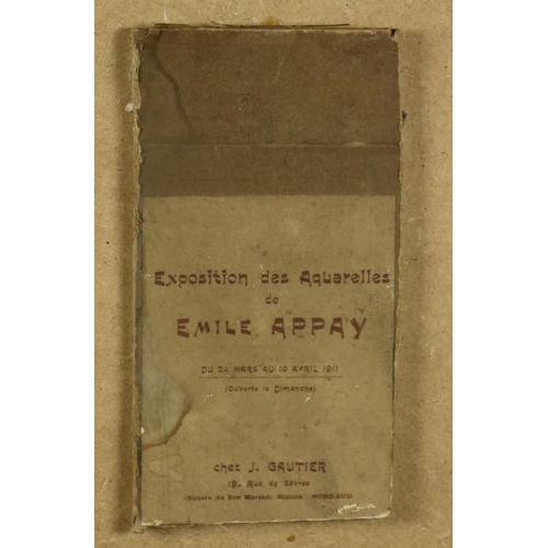 56 - Emile Appay, French (1876-1935)'Sur La Lac de Garde, Riva,' watercolour, Extensive Lake Landscape wi... 