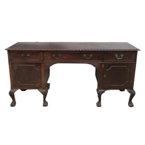 65 - A good quality carved Chippendale style Irish mahogany Sideboard, with rope edge, three frieze drawe... 