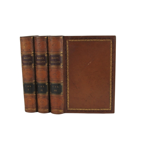 155 - Binding: Hall (Mr. & Mrs. S.C.) Ireland: its Scenery, Character etc., 3 vols. sm. folio Lon... 