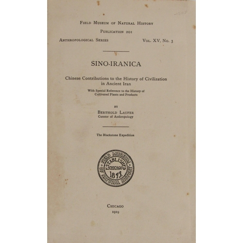 156 - Laufer (Berthold) Sino - Iranica, Chinese Contributions to the History and Civilization of Ancient I... 