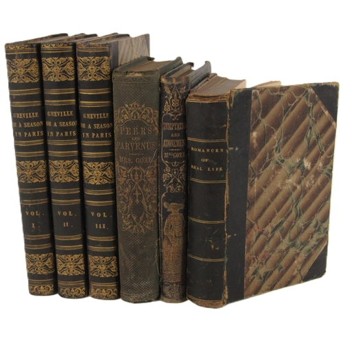 289 - Gore (Mrs.) Greville: or, A Season in Paris, 3 vols. 12mo Lond. 1841. Hf. mor. gilt spine; &... 