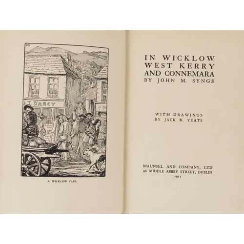 319 - Illustrations by Jack B. YeatsSynge (John M.) In Wicklow, West Kerry, and Connemara, 8vo Dublin (Mau... 