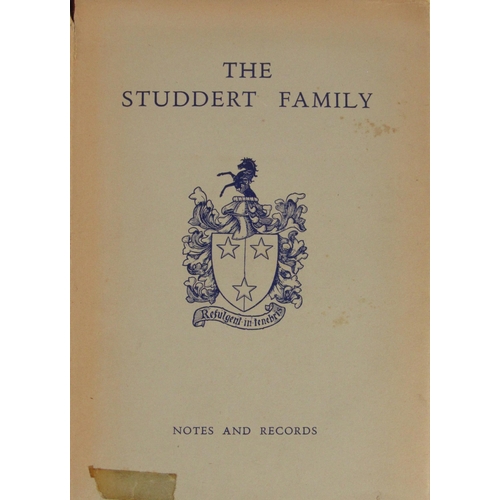 322 - Studdert (R.H.) The Studdert Family Notes and Records, 4to D. (Three Candles) 1960. First ... 