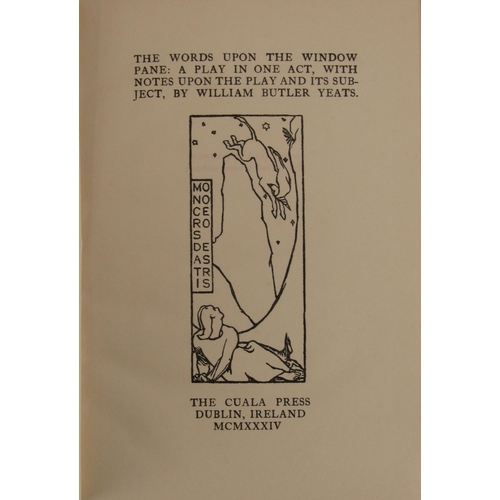 327 - Cuala Press: Yeats (W.B.) The Words upon the Window Pane, 8vo Dublin 1834. Lim. Edn. One of 350 Copi... 