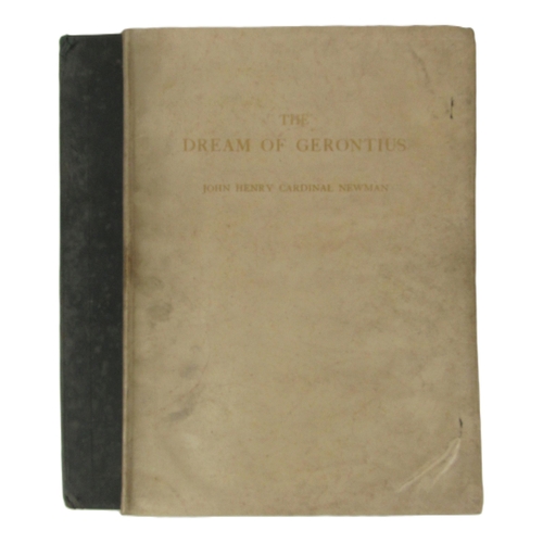 367 - Newman (Cardinal J.H.) The Dream of Gerontius, folio Lond. (Longmans, Green & Co.) 190... 