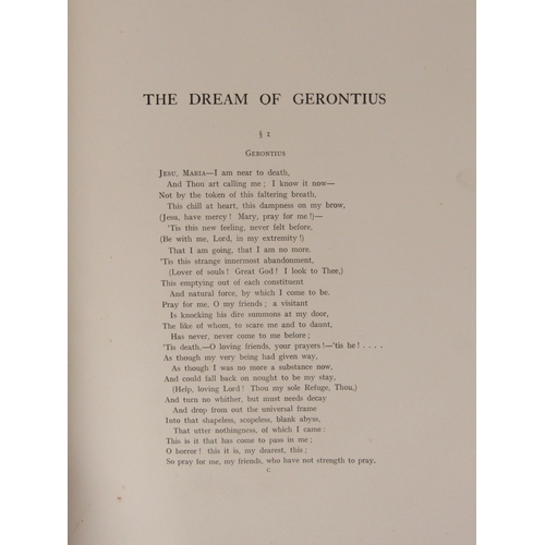 367 - Newman (Cardinal J.H.) The Dream of Gerontius, folio Lond. (Longmans, Green & Co.) 190... 