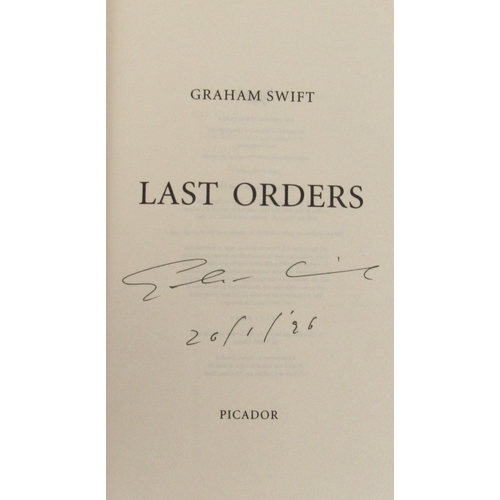 379 - Swift (Graham) Waterland (Poseidon N.Y, 1983) Uncorrected Proof. Signed, v.g. in printed wrappers, i... 