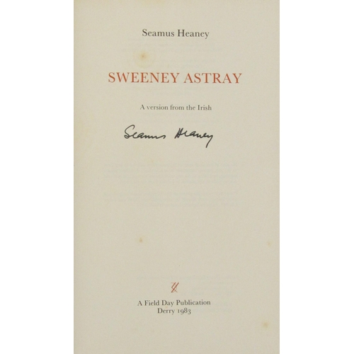 391 - Heaney (Seamus) Sweeney Astray, 8vo, Derry (Field Day Publication) 1983, First Edn, s... 