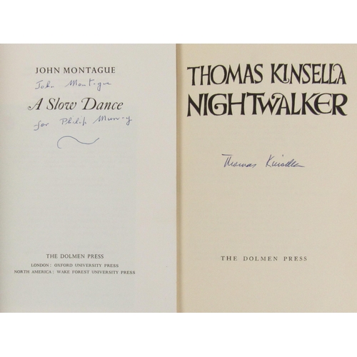 392 - Kinsella (Thomas) Nightwalker, 8vo D. (Dolmen Press) 1967, signed  ptd. wrappers;&nbs... 