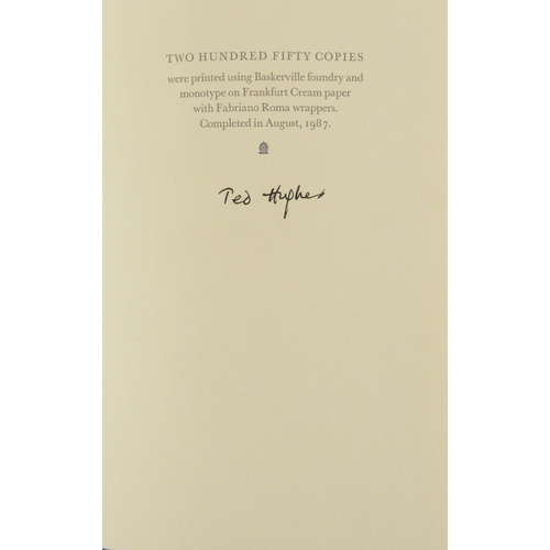 397 - Hughes (Ted) A Tribute  to TS Eliot, (Privately Printed by Faber 1987) An address delivered on the o... 