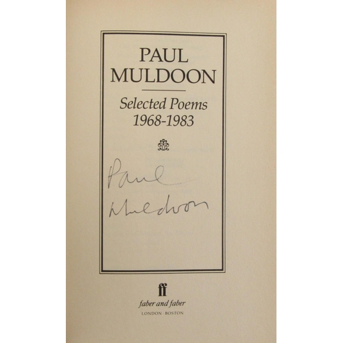 416 - Muldoon (Paul) Selected Poems 1968-1983, (Faber 1986) First Edn., v.g. in cloth, dust wrap... 