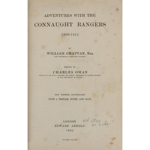 457 - Grattan (Wm.) Adventures with the Connaught Rangers 1809-1814, 8vo L. 1902, First Edn, fro... 