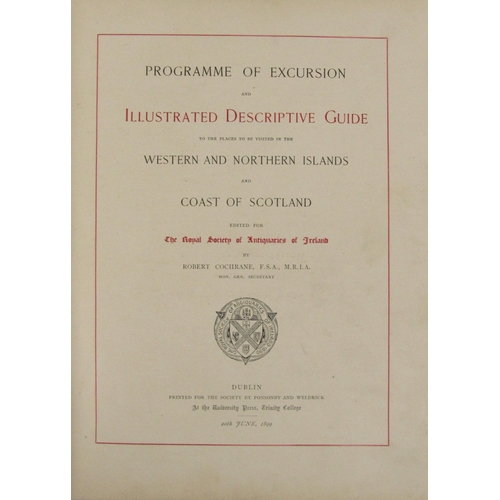 482 - R.S.A.I.: Cochrane (Rob.) Programme of Excursion and Illustrated Descriptive Guide to ... ... 