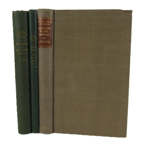 246A - Bibliography: Carty (James) Bibliography of Irish History, 1870 - 1911 & 1912 - 1921. 2 vols. ro... 