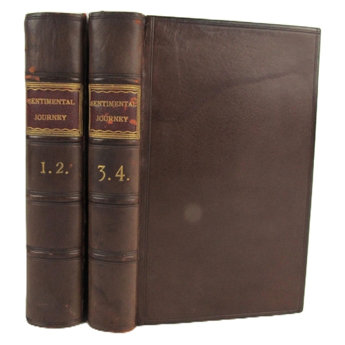 523A - [Sterne (Laurance)] A Sentimental Journey through France and Italy, by Mr. Yorick. 4 vols. in 2, 16m... 