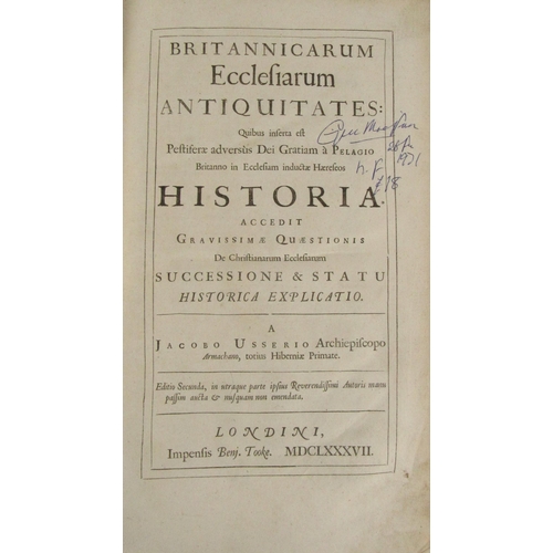 579A - Ussher (James) Britannicarum Ecclesiarum Antiquitates:... Historia, Folio Lond. (Benj. Tooke) 1... 