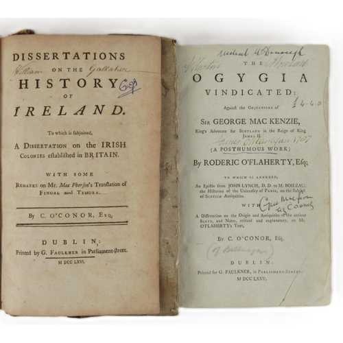 586 - O'Conor (Charles) Dissertations on the History of Ireland, 8vo Dublin (G. Faulkner) 1766. ... 