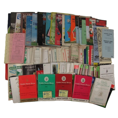 635 - Programmes:  Show-jumping (Irish) 1950-80's, A large collection of various Show Cards and Programmes... 