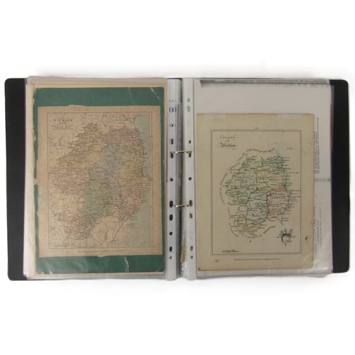 269 - Album: Co's Carlow & Wicklow. A loose leaf Album containing numerous maps, engraved prints, some... 