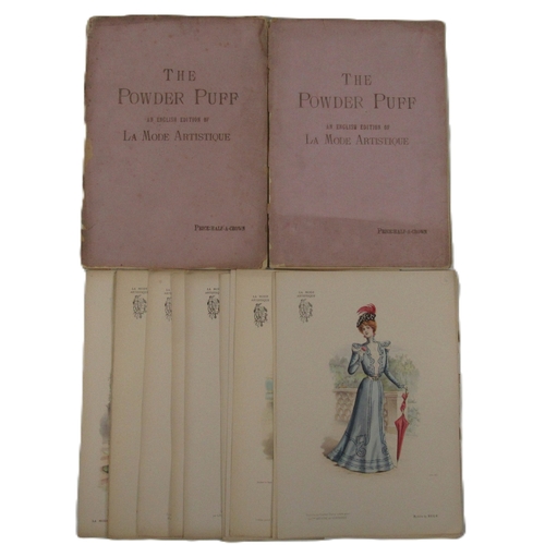 652 - Very fine large hand coloured Fashion PlatesPortfolio: The Powder Puff, An English Edition of L... 