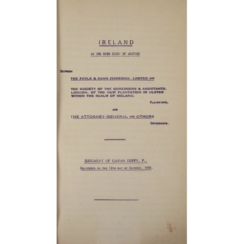 661 - Judgement of Gavan DuffyFoyle & Bann Fisheries - Ireland High Court of Justice Between The ... 