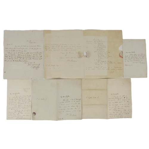 662 - Jerdan (William) & Thomas Crofton Croker A correspondence of 6 A.L.S., c. 1816-1834 but mos... 