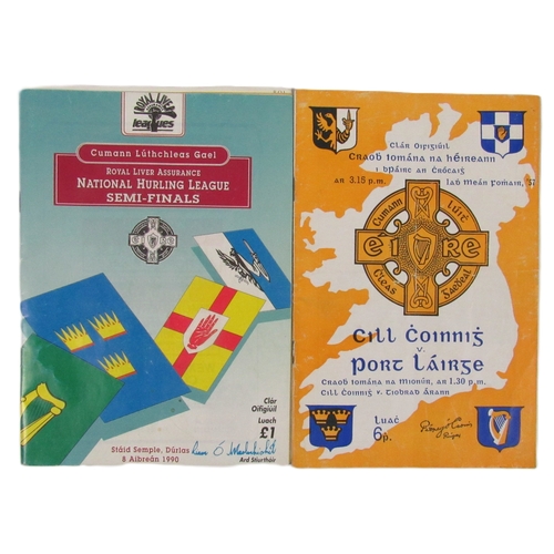 706 - G.A.A. & Boxing Programmes (1940's-90's)  Clar Oifigiuil, Craobh Iomana na hEireann, 1st Se... 