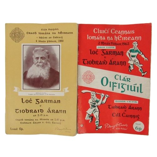 710 - 1960 & 1962 All-Ireland Hurling FinalsProgrammes: G.A.A. (Hurling 1960/62) Official Match Progra... 