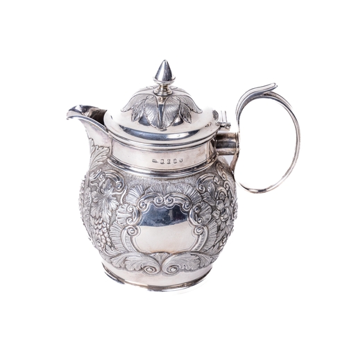 32 - A fine quality Irish Georgian period Teapot, by Edward Crofton, Dublin c. 1818, the hinged lid with ... 