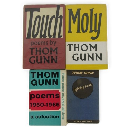 509 - Gunn (Thom) Fighting Terms, (Hawk's Well 1958) near v.g. in wrappers, dust wrappers, signed. One of ... 