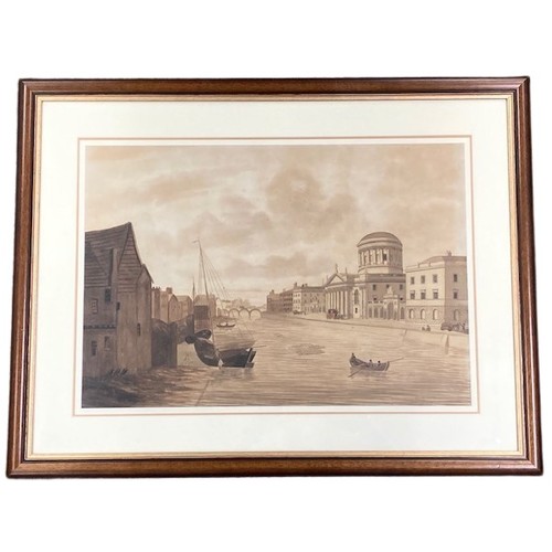 598 - After James Malton (1761-1803) View of the Law Courts, Dublin, approx. 41.5cms x 61cms (16 1/2