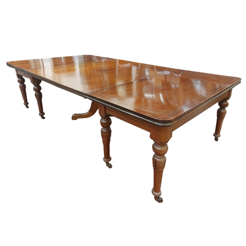 1177 - **WITHDRAWN**A fine quality Irish mahogany William IV period extending Dining Table, in the manner o... 