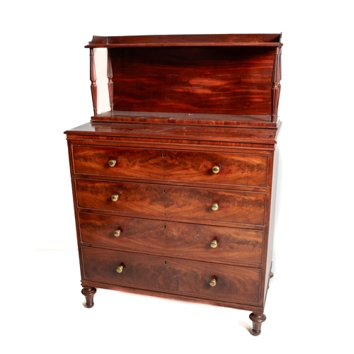 558 - An attractive 19th Century Chiffonier Chest, in the manner of Gillows, the two shelf top with half g... 