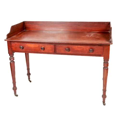 627 - A Victorian Irish mahogany Dressing Table, by Strahan & Co. (Dublin), stamped and numbered '5487... 