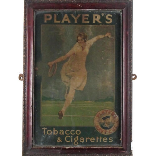 667 - An original lithographic coloured Advertisement Print, for 'Players' Tobacco & Cigarette's - dep... 