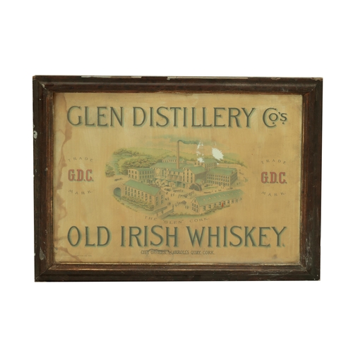 668 - A rare original lithographic coloured Advertisement Print, for Glen Distillery Co.'s - Old Iris... 