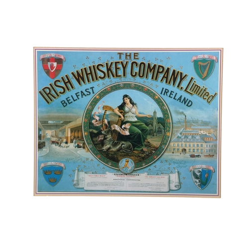 676 - Advertisement: The Irish Whiskey Company Limited, Belfast, Ireland, cold. litho (reprint) depicting ... 