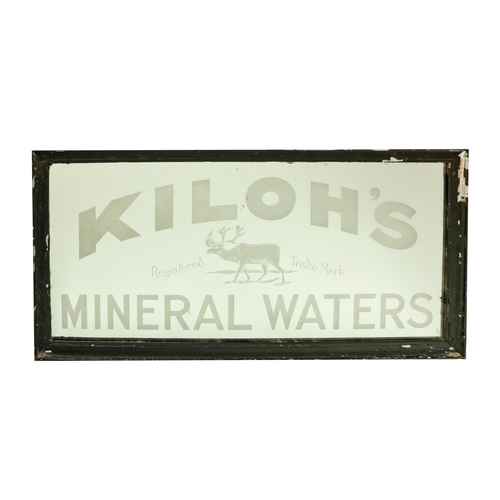 694 - A rare large original landscape Advertisement or Branded Mirror, for 'Kilohs Mineral Waters - Regist... 