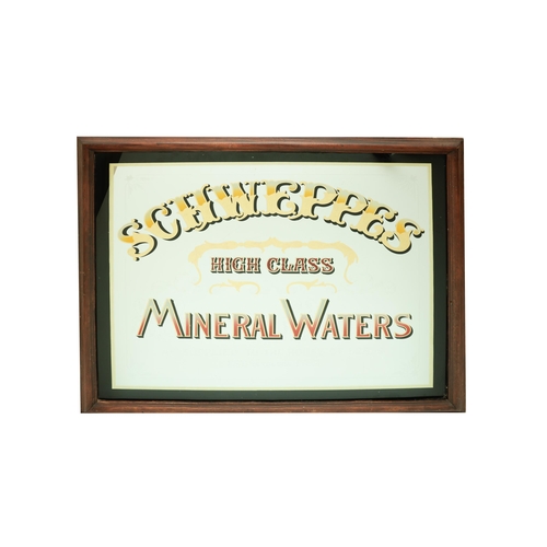 700 - A large and important Advertisement or Branded Mirror, for 'Schweppes - High Class Mineral Waters, a... 