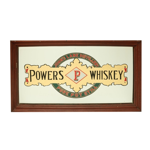 701 - A large and important original Advertisement or branded Mirror, for 'Powers Whiskey - John's Lane Di... 