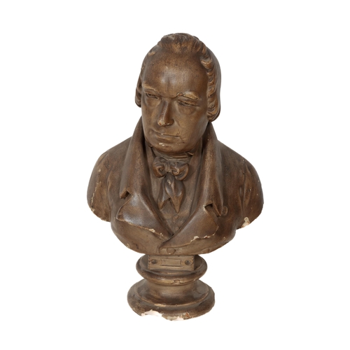 804 - An early 19th Century plaster cast Bust, of Lord Holborn, inscribed 'Pub. 16th July 1820, by C.L. Sn... 