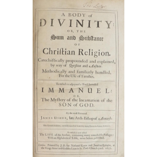 100 - Usher (James) A Body of Divinity: or, The Sum and Substance of Cristian Religion, Folio Lond. 1... 