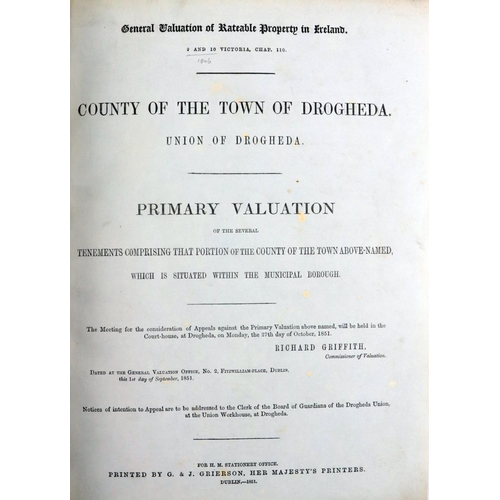 124 - Co. Louth:  Griffith (Richard) General Valuation of Rateable Property in Ireland -&nb... 