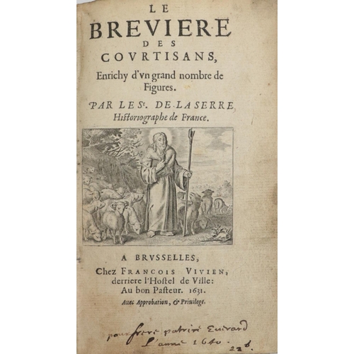 13 - de la Serre (Snr. P.) Le Breviere des Courtisans, enrichy d'un grand nombre de Figures  8v... 